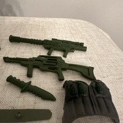 1985 Marchon M Force Military Muscle Man Snake Action Figure Weapons Vintage Lot
