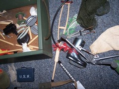 GI JOE 1964 First Issue Foot Locker with Lots accessories from Estate See Photos
