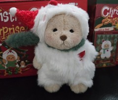 *Limited Edition* Handmade 5.9inch Snowman Teddy Bear Plush Keychain