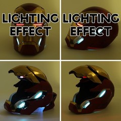 Autoking Iron Man Mk50 Friday Helmet 1/1 wearable Helmet Cosplay LED Gift