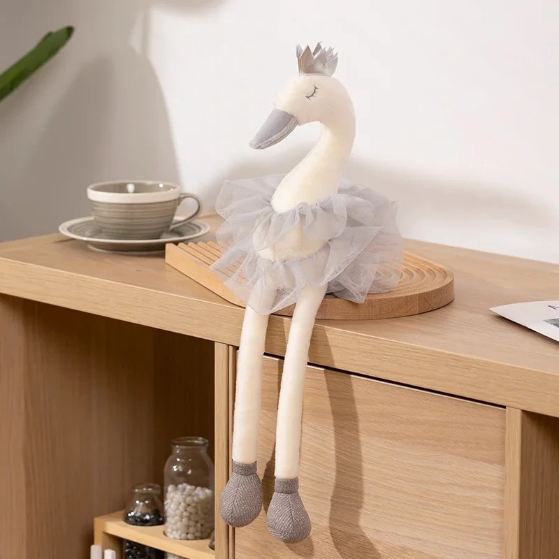 40cm Beautiful Skirt Swan White Pink Color Super Lovely Animal Stuffed Plush