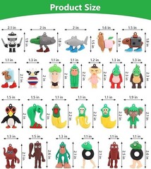 Italian Brainrot Action Figure Keychain, Backpack Key Ornament Collectible