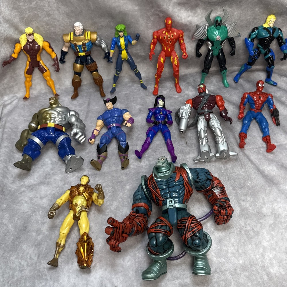 Vintage 1990’s X-Men Marvel Figure Lot Toy Biz 1993-1997 Lot Of 13 Onslaught