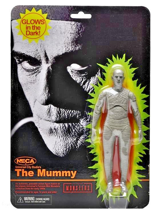 NECA Universal Monsters The Mummy Retro Glow in the Dark 7″ Tall Action Figure