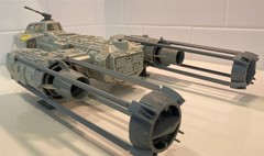 Vintage 1983 Star Wars ROTJ Y-Wing Fighter working sound & gun movement