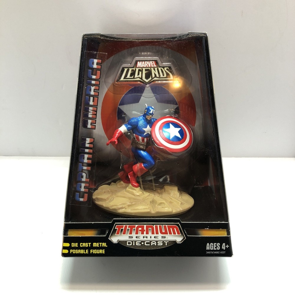 Marvel Legends Captain America Titanium Series Die Cast Hasbro 2007