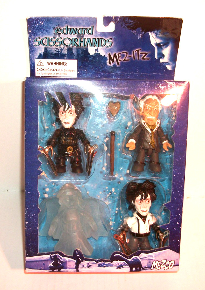 Edward Scissorhands Mezco Mez-Itz Figures 2005 Vincent Price Johnny Depp NIB