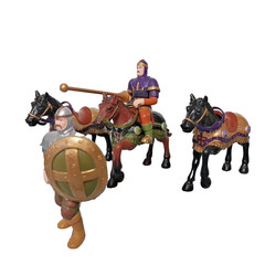 ELC Medieval Horses Jousting Knight Rider Soldier Figurines Fantasy Loose Toys