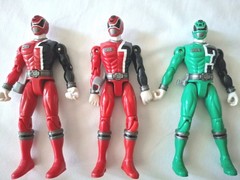 Power Rangers SPD Action Figures Lot Red Blue Green Pink Shadow (7 Figures)
