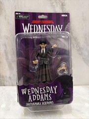 NECA Toony Terrors Wednesday Addams Figure Nevermore Academy W/ Thing DAMAGE BOX