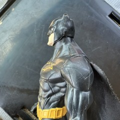 Batman Black Suit Action Figure w/ Cape Black Yellow Plastic