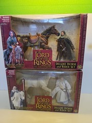 Toybiz The Two Towers Deluxe Horse Set Lot. Aragorn, Gandalf! NIMB!