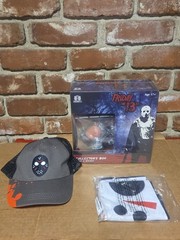Set Of 3 Friday The 13th Jason Voorhees Collector Box, Hat And Neck Gaiter.