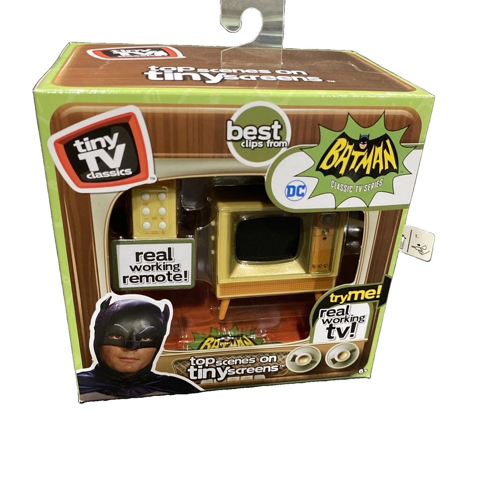 Batman “Tiny TV Classics” Real Working TV And Remote Top Scenes Classic Batman