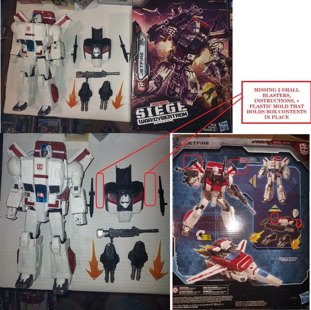 Transformers SIEGE WFC Commander Class 12″ Jetfire OPEN BOX SALE-MISSING BLASTER