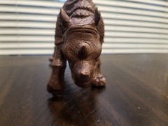 Vintage 1984 Rhino Toy 11″ Brown Plastic Figure by Imperial Hong Kong