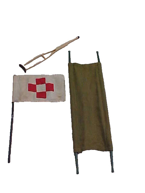GIJoe 1964 Marine Set Stretcher Flag and Crutch….
