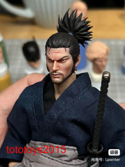 1/12 1/18 1/24 Samurai Miyamoto Musashi Head Sculpt For 6″ 3.75″Action Figure