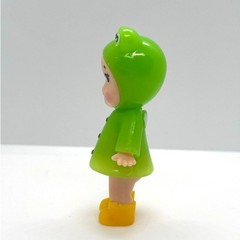 New Kewpie/Angel Collectible Mini Figure, Green Frog w/Raincoat, Open Blind Box