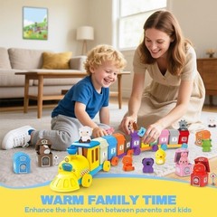 Farm Animals Train for Toddlers 1 2 3 4 5 Years Old, Counting, Matching, Sort…