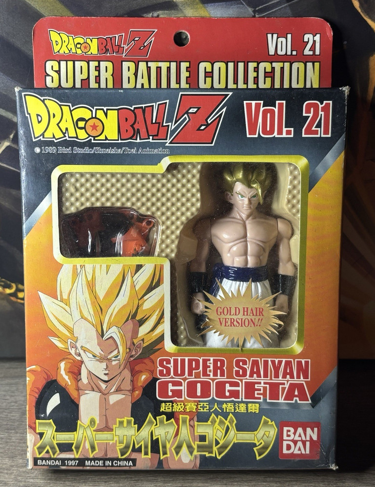 Bandai Dragon Ball Z Gogeta Super Battle Collection Vol 21 Gold Boxed 1997 RARE