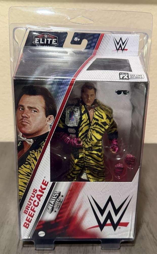 WWE Elite Greatest Hits Brutus Beefcake Action Figure W/ Ringside Defender Case