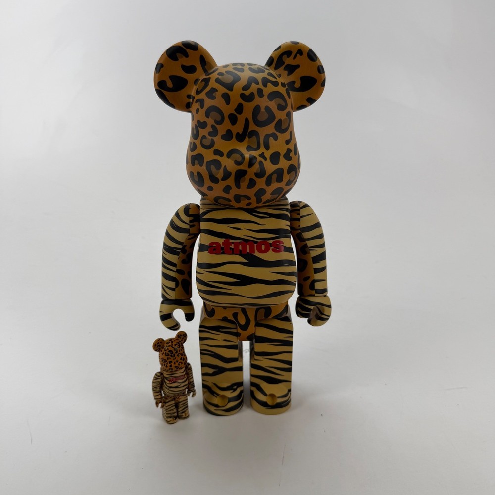 Medicom Toy Bearbrick atmos Animal 100% & 400% Set Leopard Tiger Print Figures