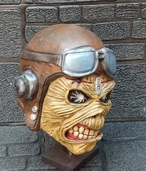 Eddie “Aces High” Latex Mask Handmade Fan Art . Stylized Painting. Fan Art