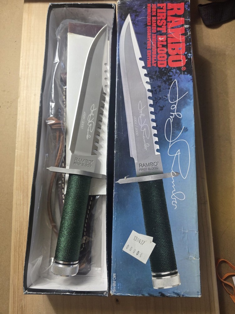 New Rambo First Blood John Rambo Fixed Blade Knife #4829 of 5000