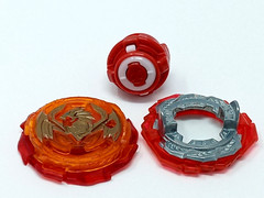 Beyblade Burst Perfect Phoenix P-4 auth. w/ QR Code Tomy Hasbro orange gold red