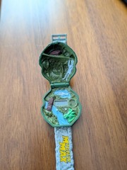 MIGHTY MAX Slays The Doom Dragon Wrist Watch 1994 Wesco Blue Bird Snake