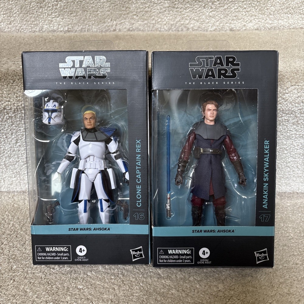 IN HAND Star Wars: Ahsoka Black Series 6″ CLONE CAPTAIN REX & ANAKIN SKYWALKER