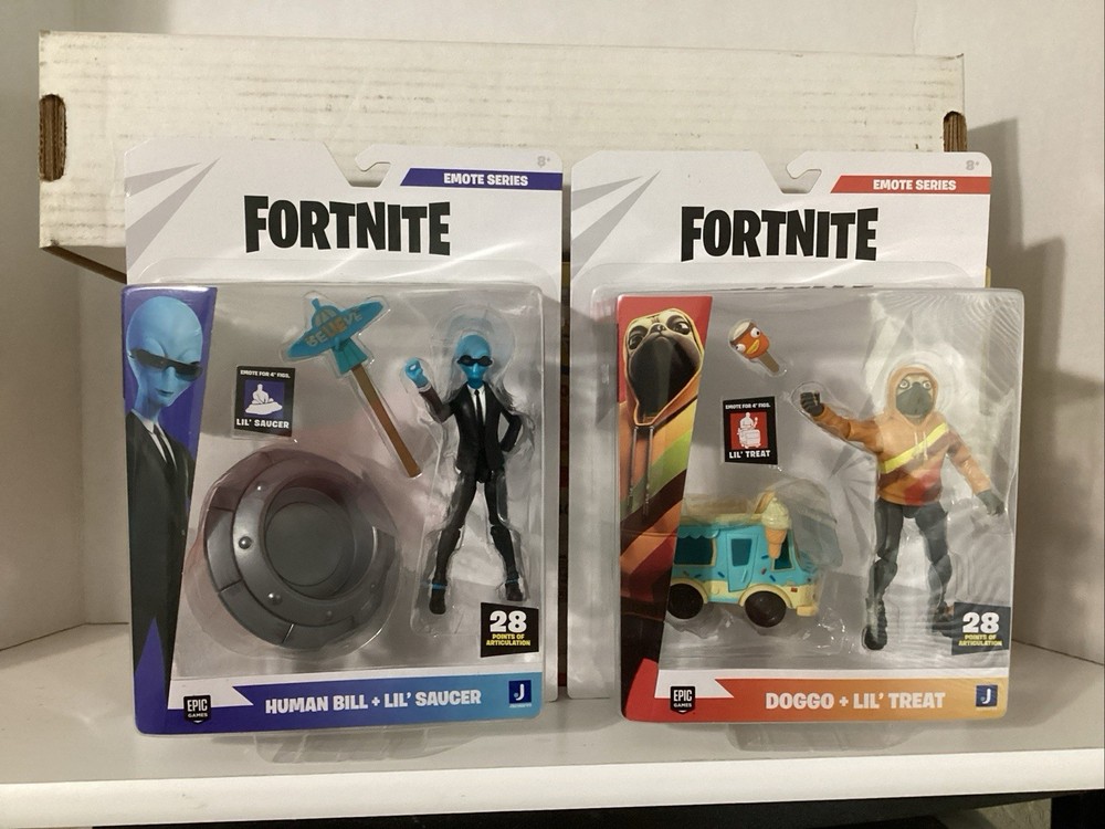Fortnite Emote Series 2 Figures Human Bill & Doggo New On Card 2022