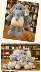 Giant plush Elephant toys Grey Stuffed Big flappy ears Long plush elephant Anima
