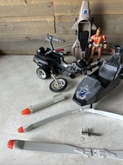 Rambo 1985 Coleco Force of Freedom Attack Vehicle Lot + Mad Dog + Parts