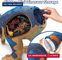 Dinosaur Toys for Boys Ages 3-8, Large Dinosaur T-Rex with Hidden Storage, Jumbo