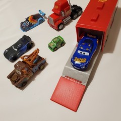 Diecast Disney Pixar Cars McQueen Mack Hauler Truck 95 Kids Toy Car Lot Set Film