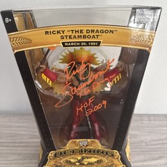 WWE Mattel Defining Moments Ricky The Dragon Steamboat Autographed Signed Figure