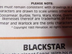 Blackstar animators character paper sheet folder Vtg 1983 Pre- Motu He-man