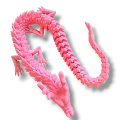 Horned Dragon 3D Printed Pink NEW