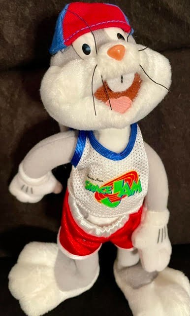 1996 Vintage Bugs Bunny McDonald’s Tune Squad Plush Toy Space Jam 8″
