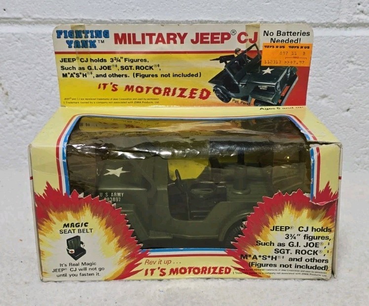 Fighting Yank 3.75″ Military Jeep MASH GI JOE SGT. ROCK MiB Motorized ZIMA (S1C)