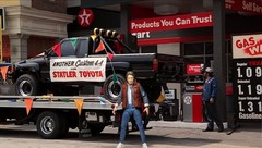 NECA Back to the Future Ultimate Marty McFly Figure Diorama Backdrop Toyota