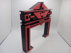 Retro Recognizer / Collector for Tron action figures and lightcycle toys Blk/Red