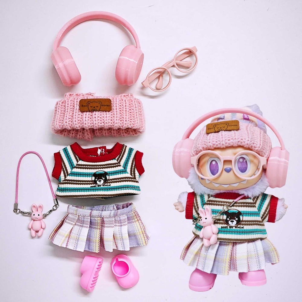 DIY Clothes Set for POP MART LABUBU Plush Monsters DOLL Not included