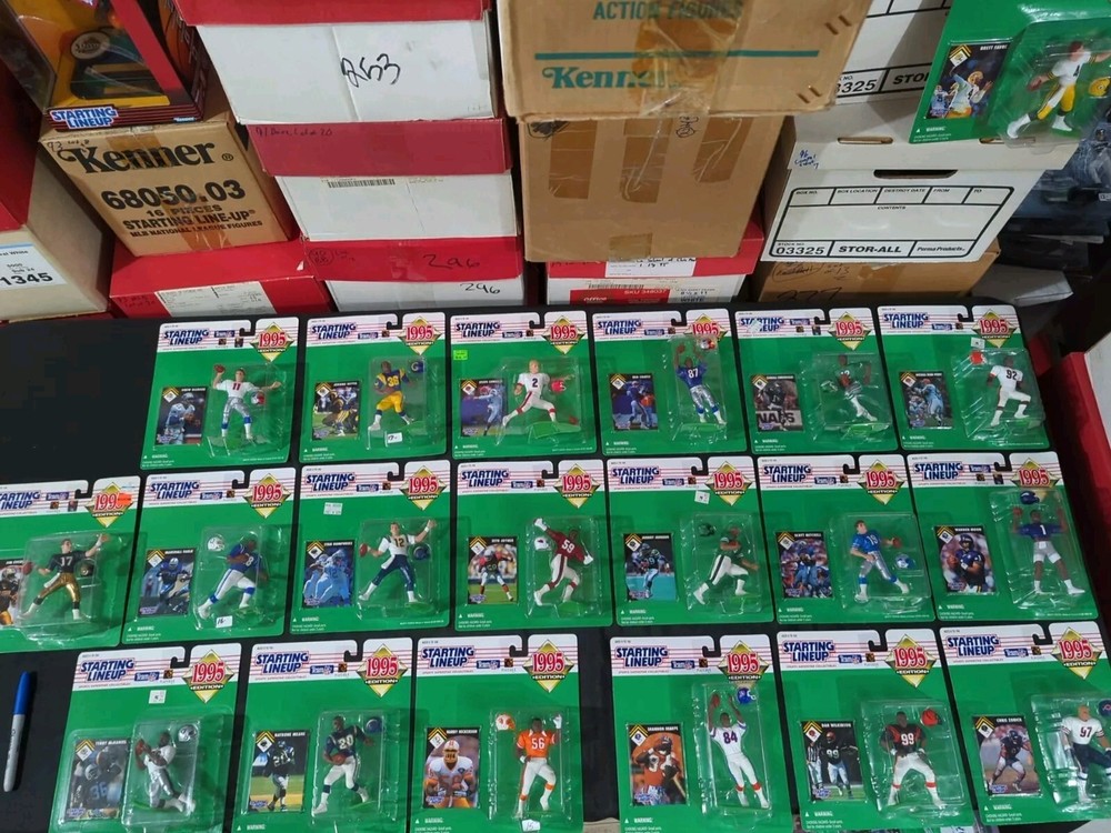 1995 Starting Lineup NFL Lot Of 19 Rare Michael Dean Perry, Warren Moon See Pics