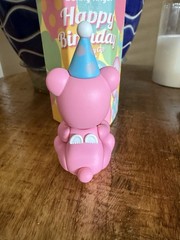 Sonny Angel Happy Birthday Pink Bear With Cake 100% Authentic New Open Box .