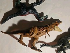 (3) Jurassic World LOT Scorpios Rex Camp Cretaceous T Rex Battle & Slashin Dino