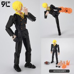 9L3D T13 One Piece Luffy Gear 5 1/12 LUCKY13 Multi-Jointed Action Figure NEW