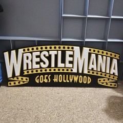 WWE Mattel WrestleMania 39 Goes Hollywood 2023 8 X 3 Logo Accessory